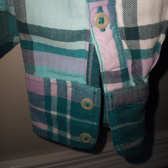' THE NORTH FACE' Plaid shirt two chest pockets Size SP EUC - Picture 6 of 12